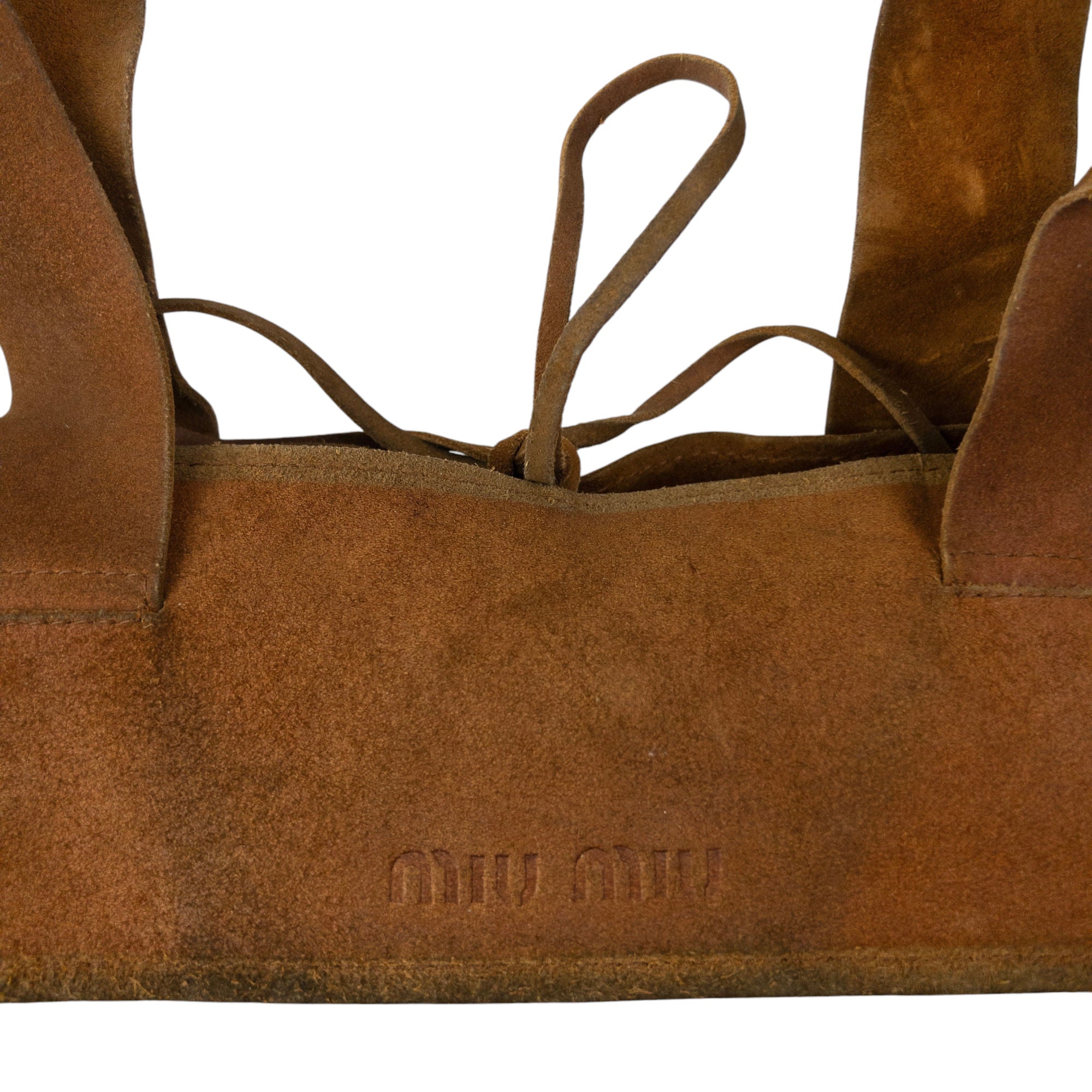 Vintage Miu Miu Denim & Leather Shoulder Bag