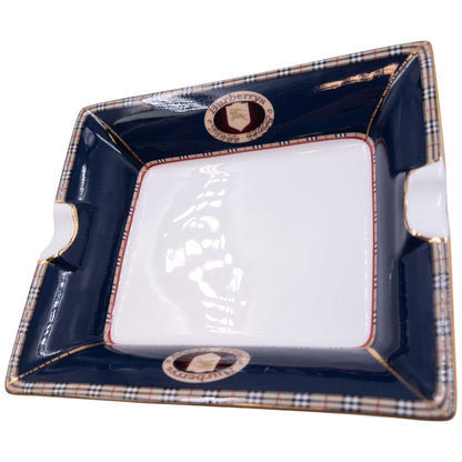 Vintage Burberry Nova Check Fine Bone China Ashtray