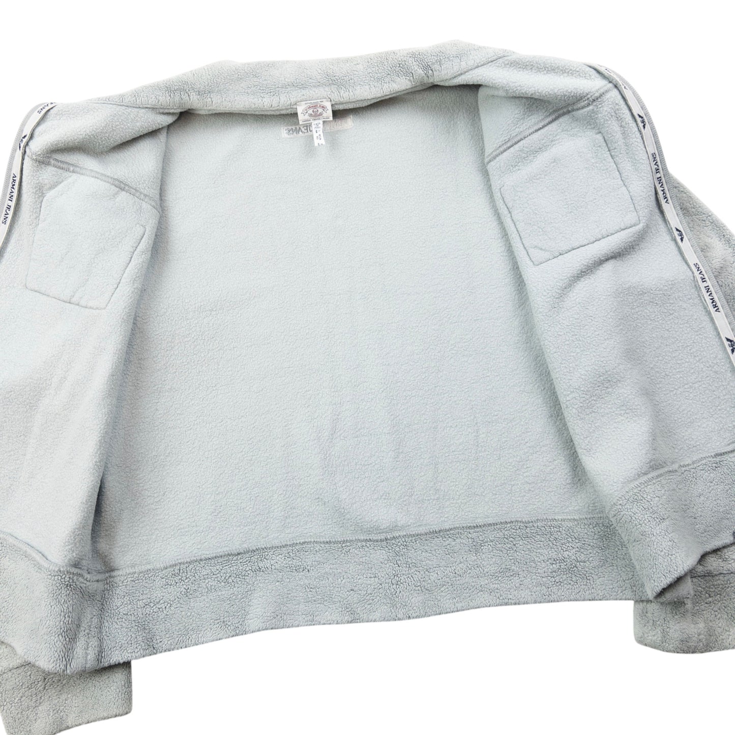 Vintage 90s Armani Jeans Cropped Fleece Jacket Womens Size M