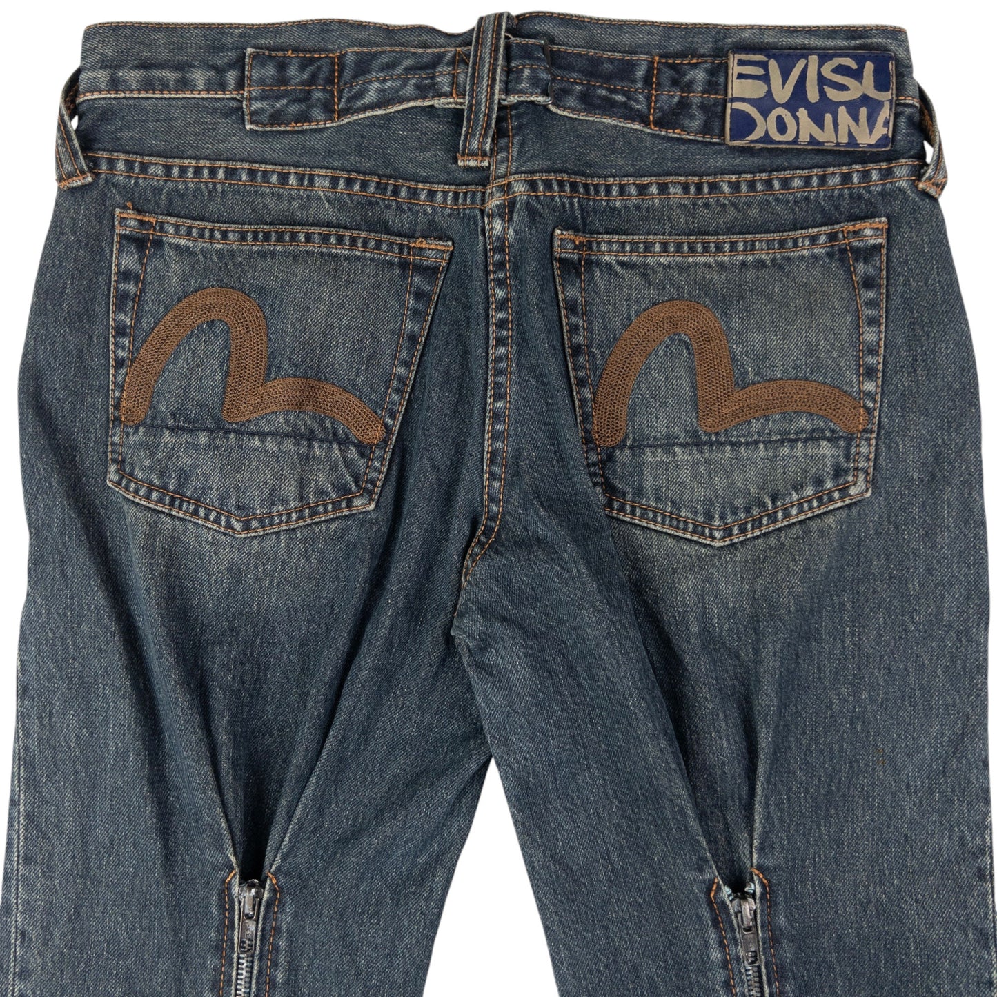 Vintage Evisu Zip Bondage Double Gull Japanese Denim Jeans Size W30