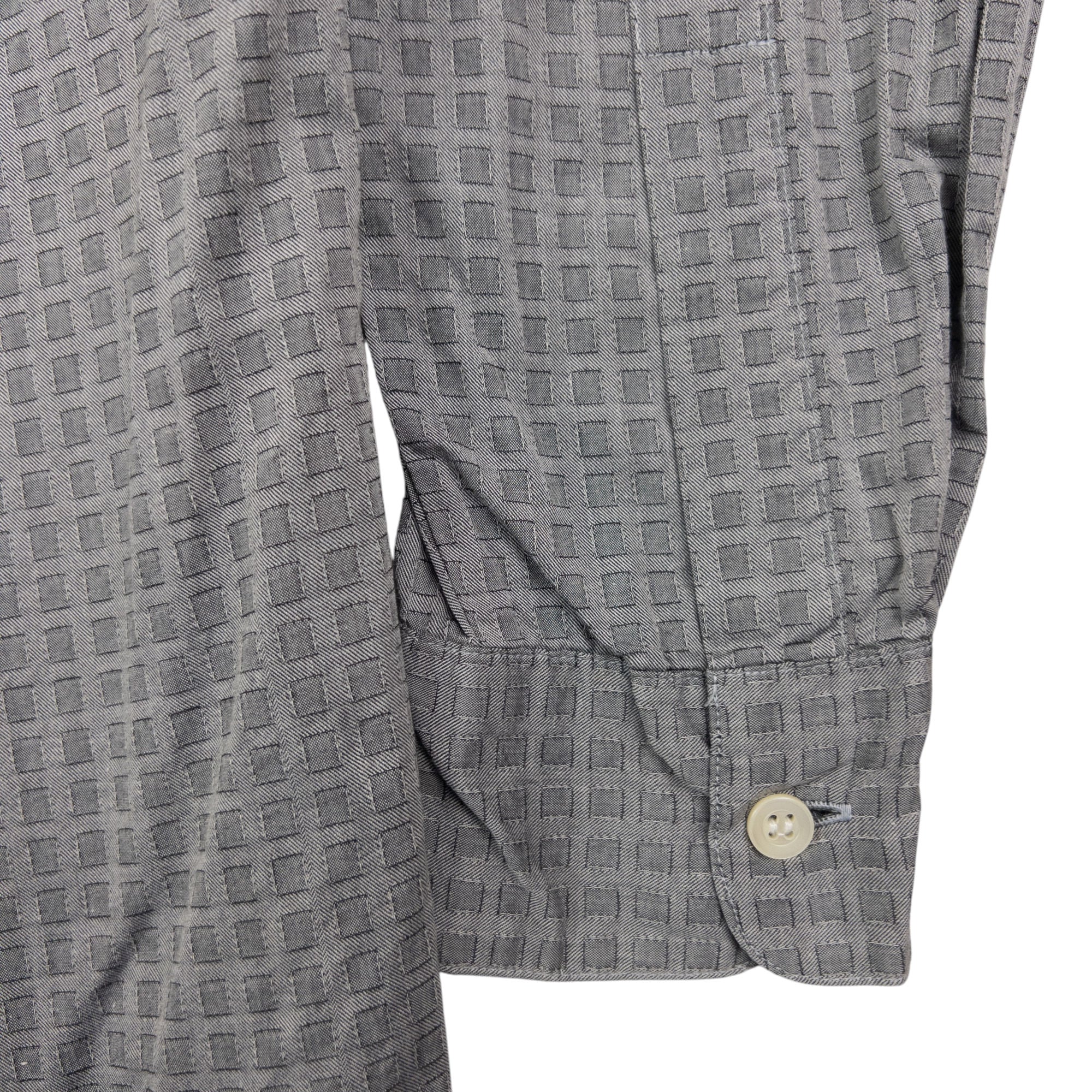 Vintage Issey Miyake Checkered Long Sleeve Button Up Shirt Size M