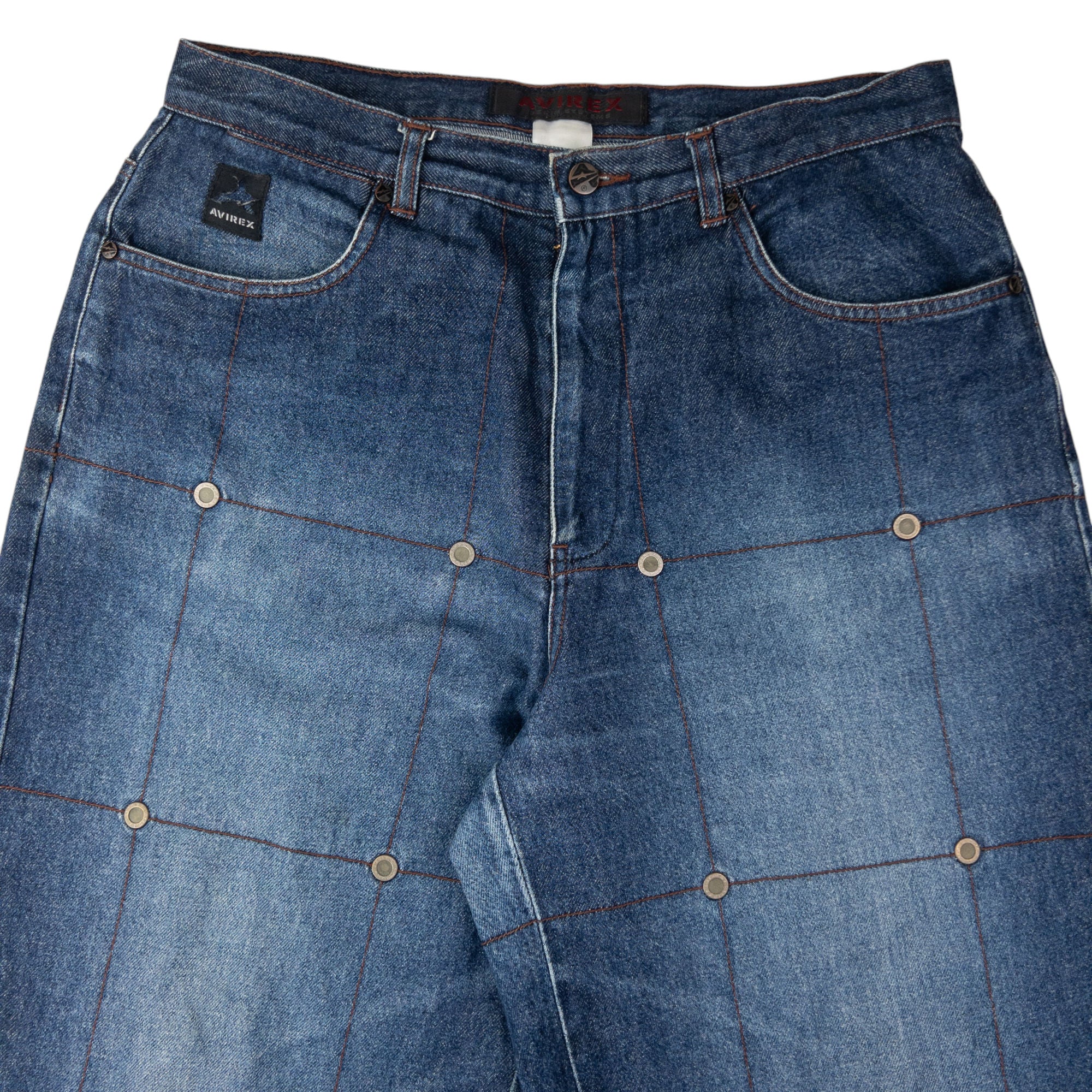 Vintage Avirex Metal Detail Denim Jeans Size W35