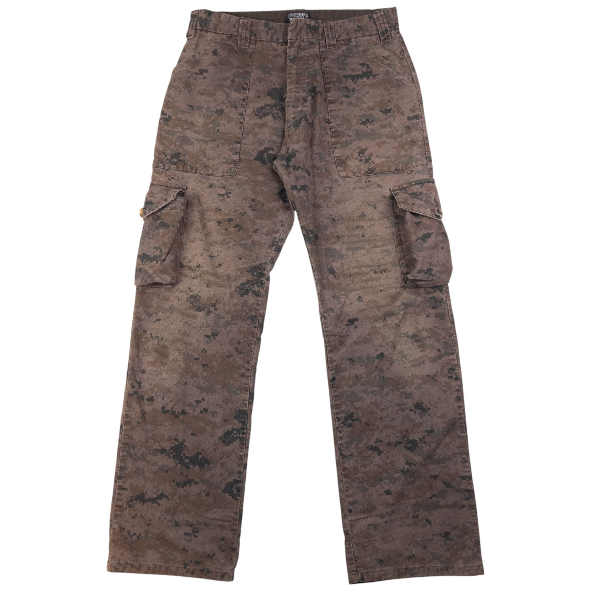 Vintage Stussy Pixel Camo Cargo Trousers Size W30