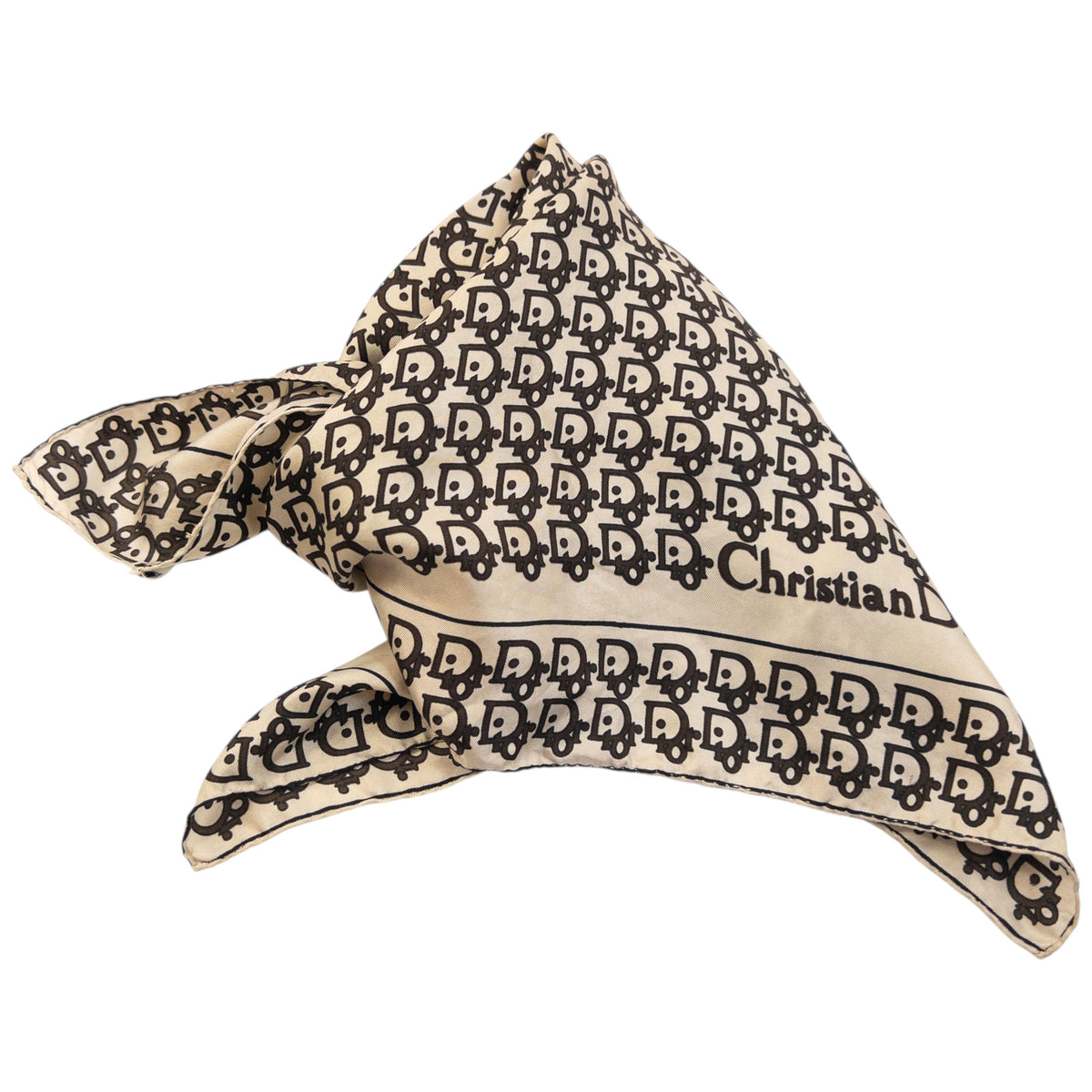 Vintage 2000s Dior Monogram Silk Scarf