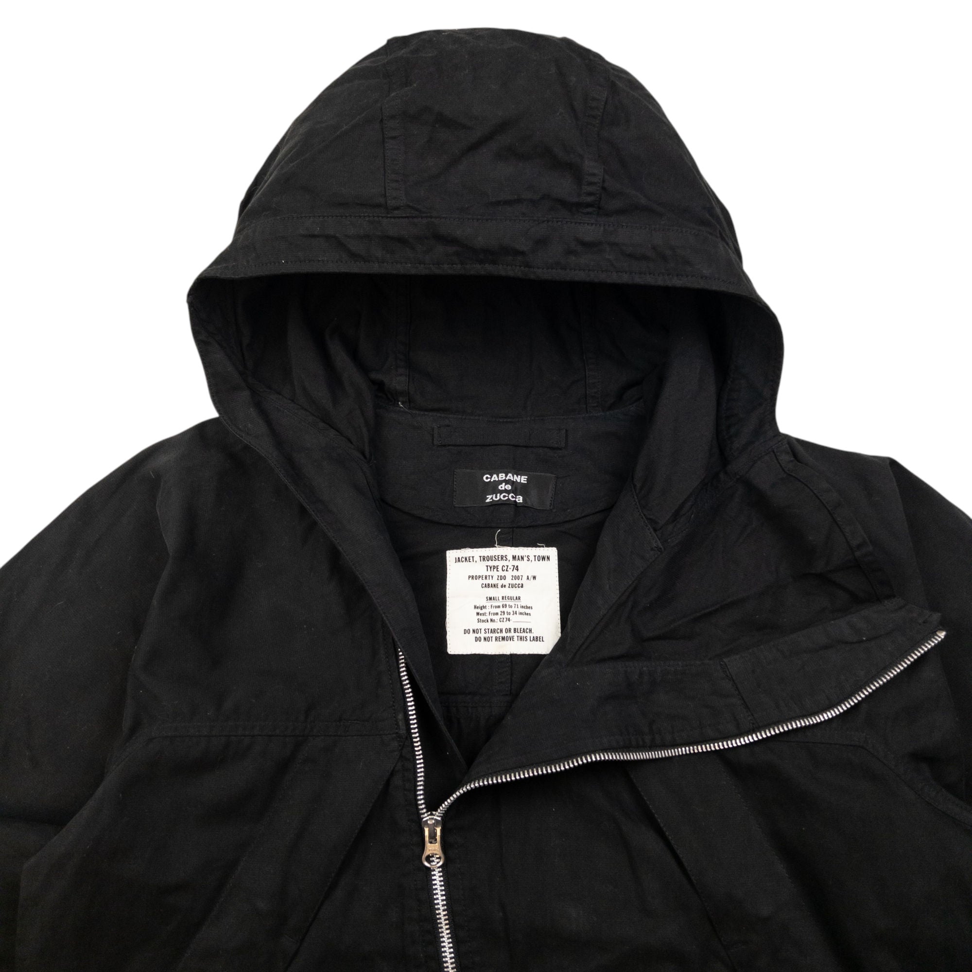 Vintage Cabane De Zucca By Issey Miyake Curve Zip Jacket Size S