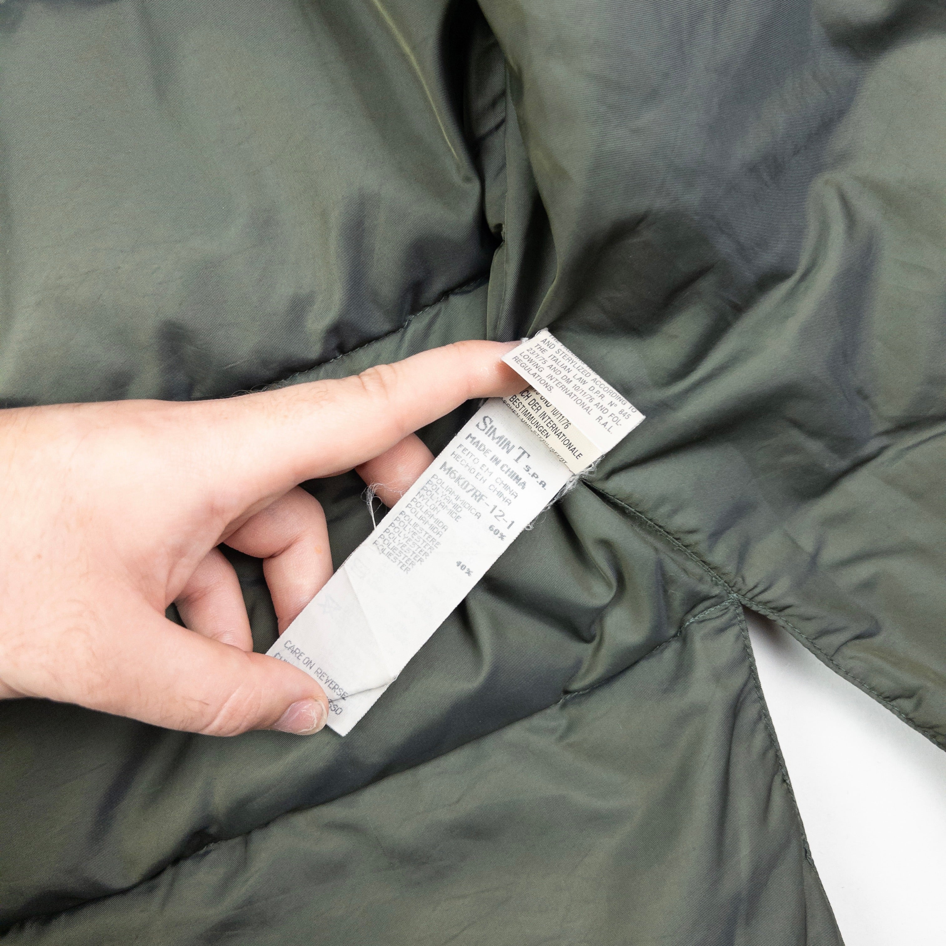 Vintage Armani Jeans Button Up Puffer Jacket Size L