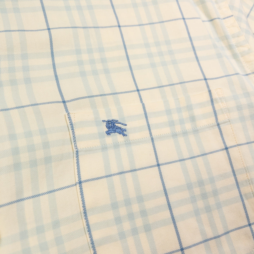 Vintage Burberry Nova Check Short Sleeve Button Up Shirt Size M