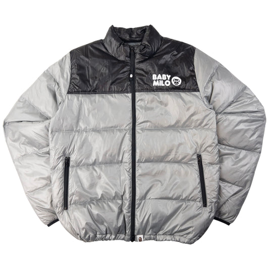 Vintage Bape Baby Milo Zip Up Puffer Jacket Size M