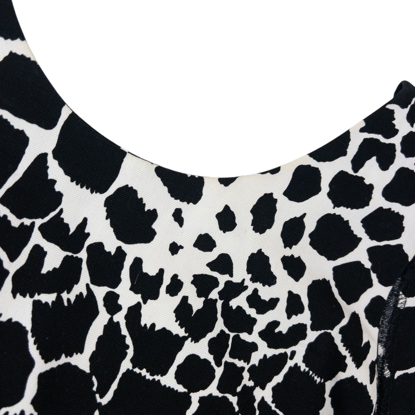 Vintage 80s YSL Yves Saint Laurent Giraffe Print Belt Waist Dress Womens Size L