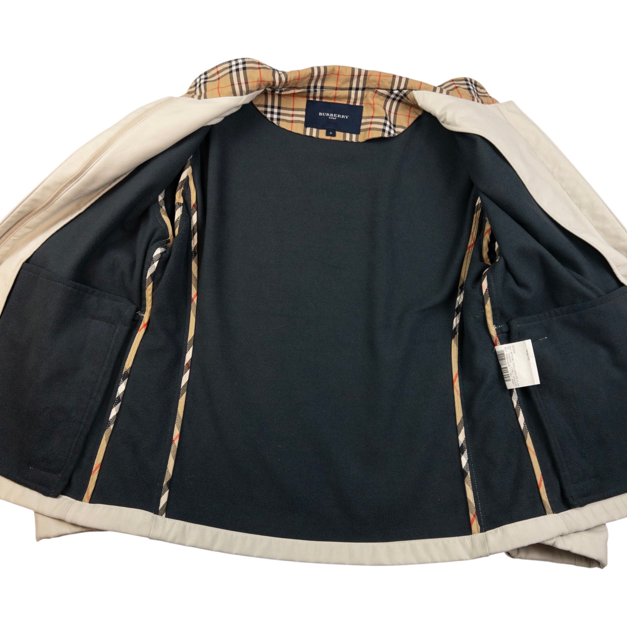 Vintage Burberry Nova Check Detail Fleece Lined Jacket Womens Size S