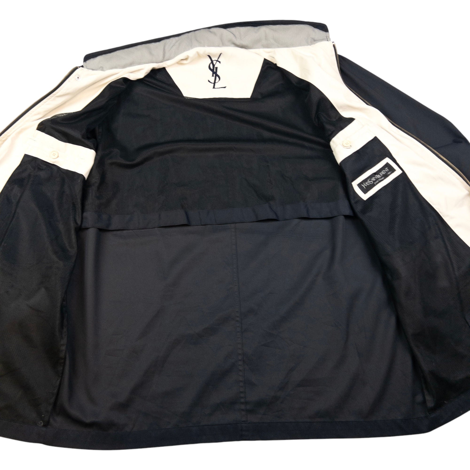 Vintage YSL Yves Saint Laurent Zip Up Jacket Size XL