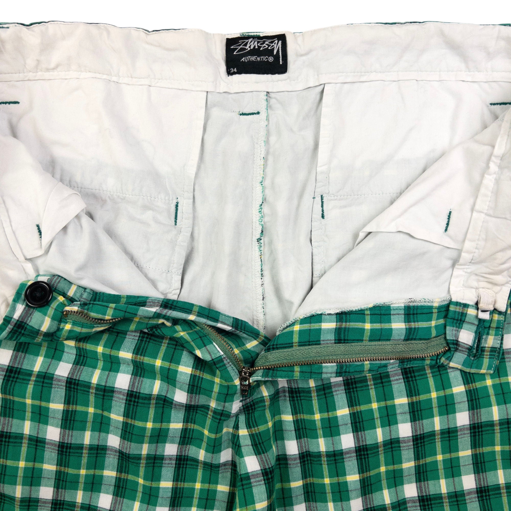 Vintage Stussy Checkered Shorts Size W36