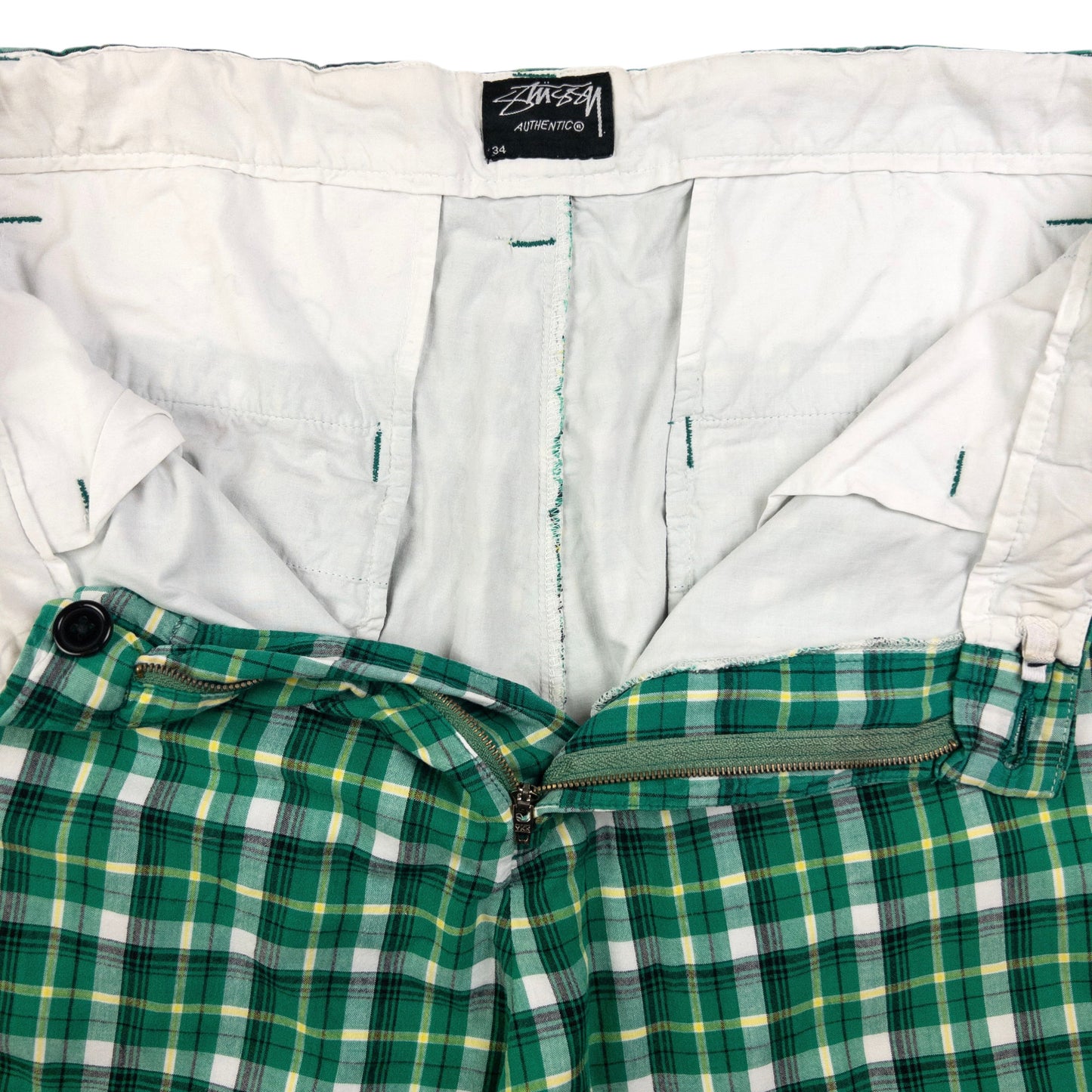 Vintage Stussy Checkered Shorts Size W36