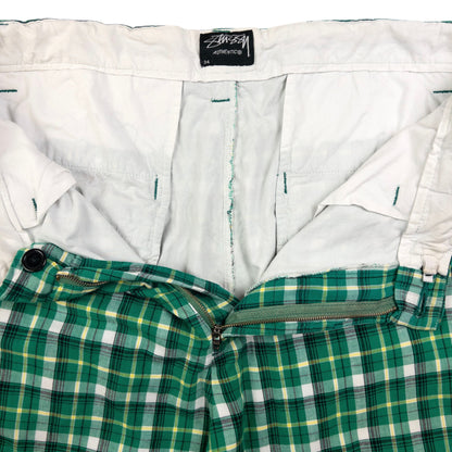 Vintage Stussy Checkered Shorts Size W36