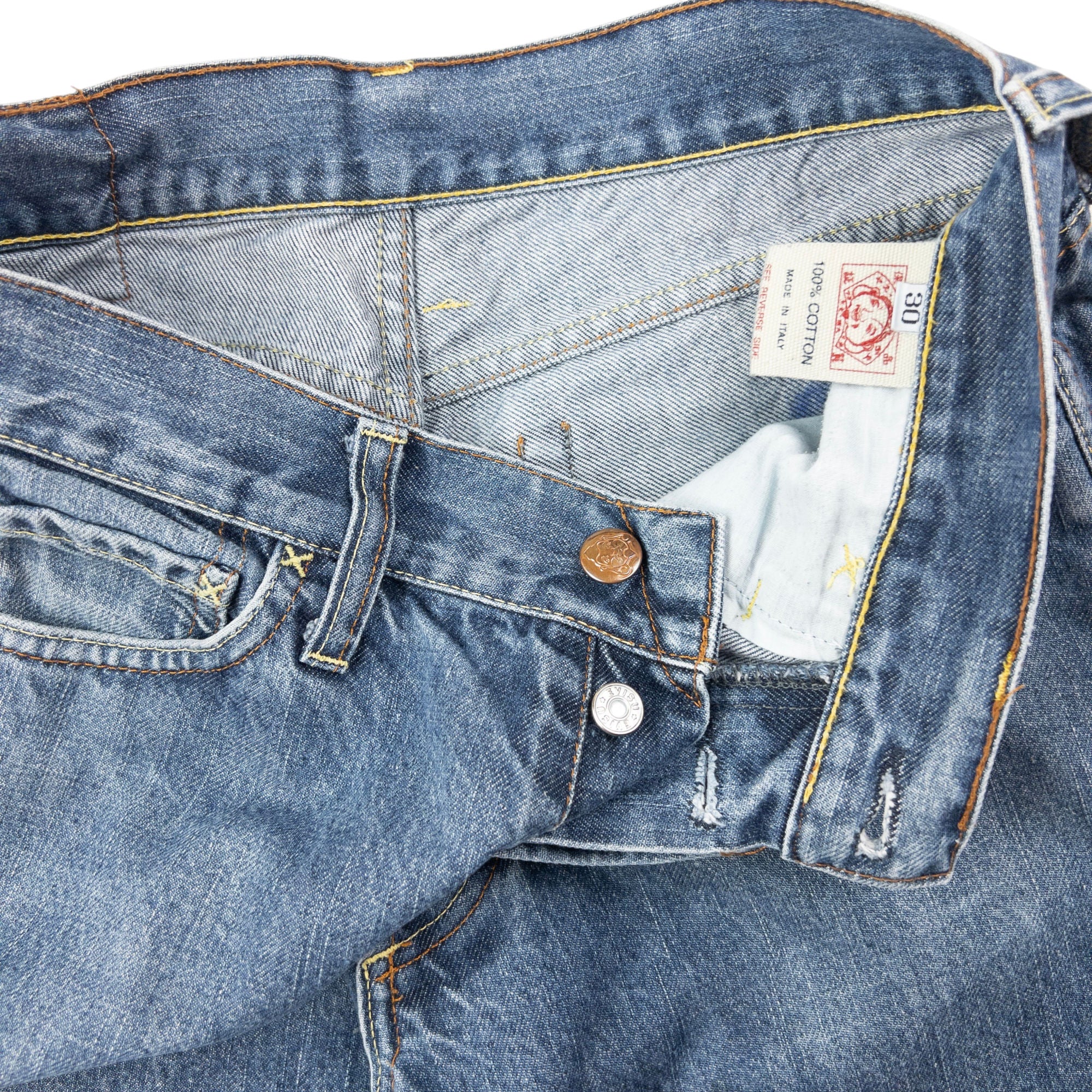Vintage Evisu Double Gull Embroidered Japanese Denim Jeans Size W29