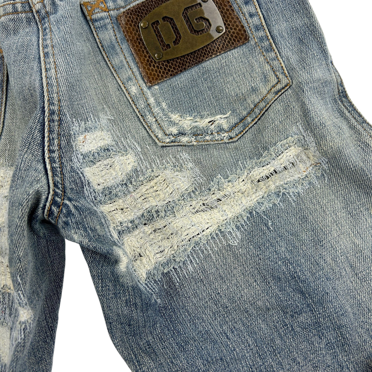 Vintage Dolce &amp; Gabbana Distressed Denim Jeans Size W27