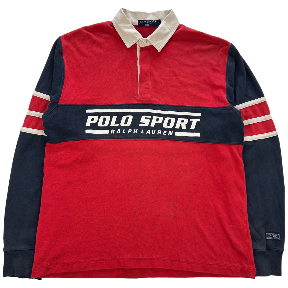 Vintage Ralph Lauren Polo Sport Long Sleeve Polo Shirt Size M