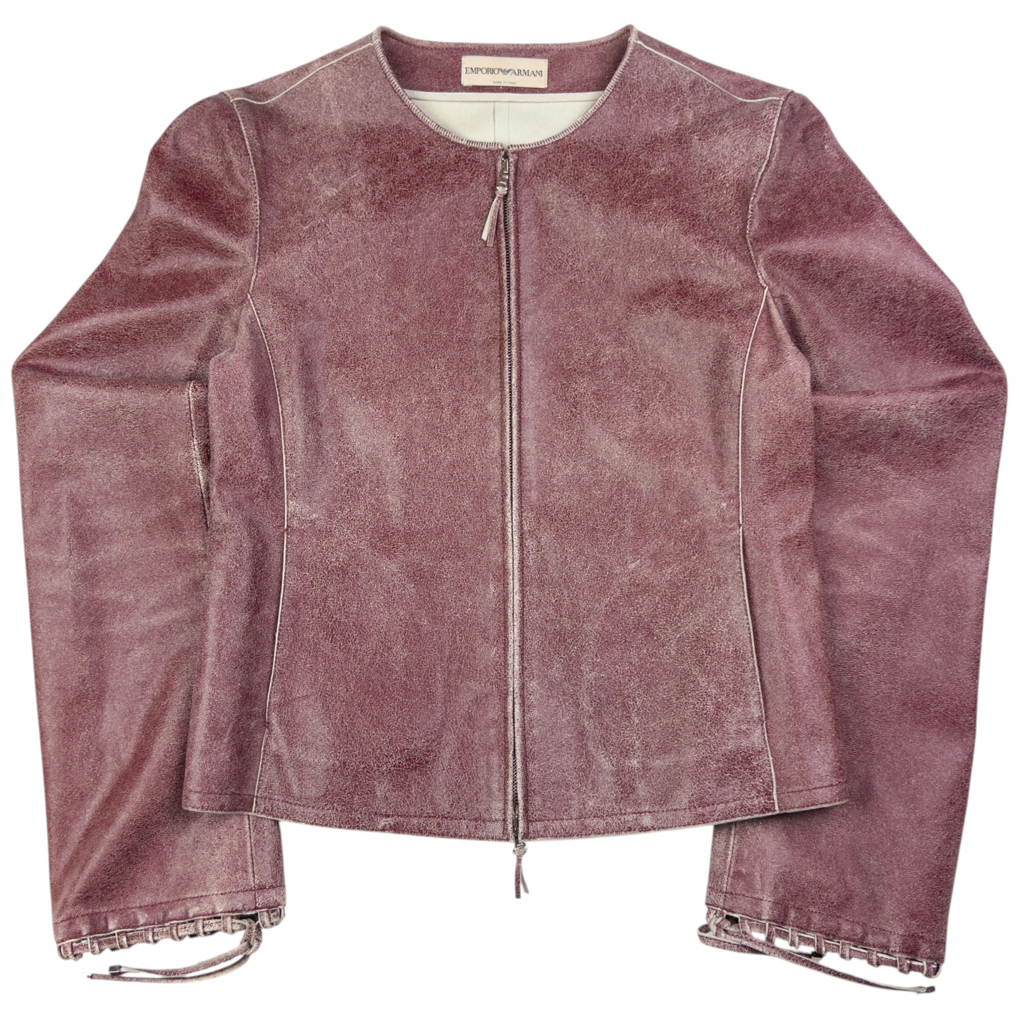 Vintage Emporio Armani Leather Jacket Womens Size M