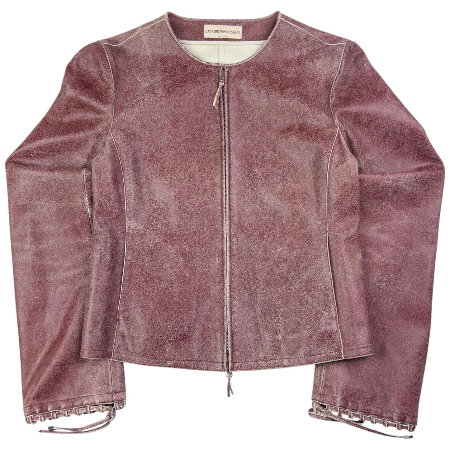 Vintage Emporio Armani Leather Jacket Womens Size M