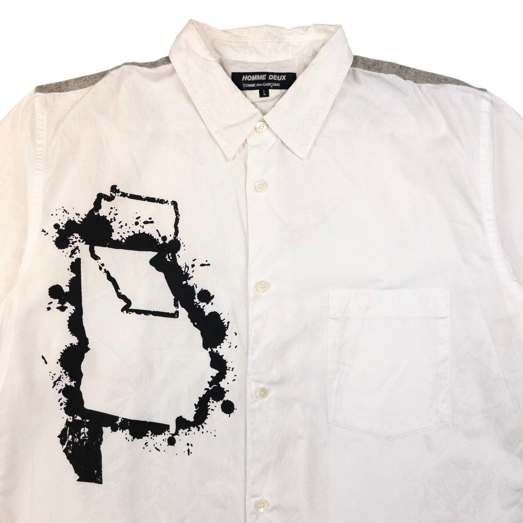 Vintage Comme Des Garçons HOMME DEUX Long Sleeve Button Up Shirt Size L