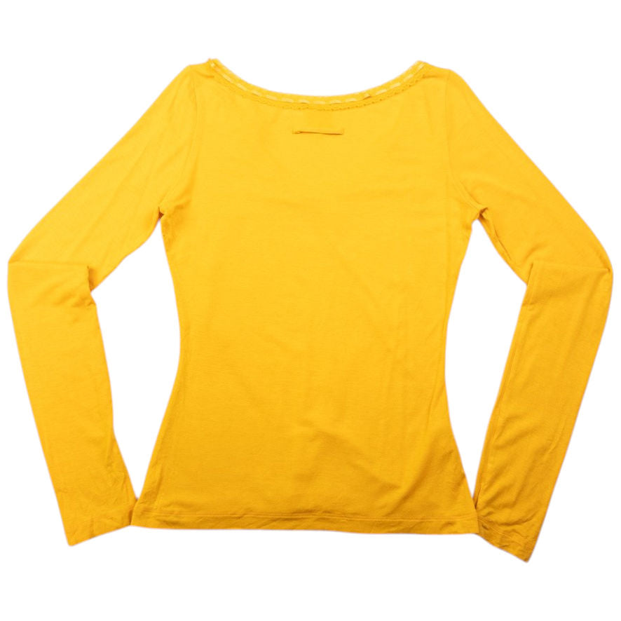 Vintage Jean Paul Gaultier Lace Detail Long Sleeve Top Womens Size S