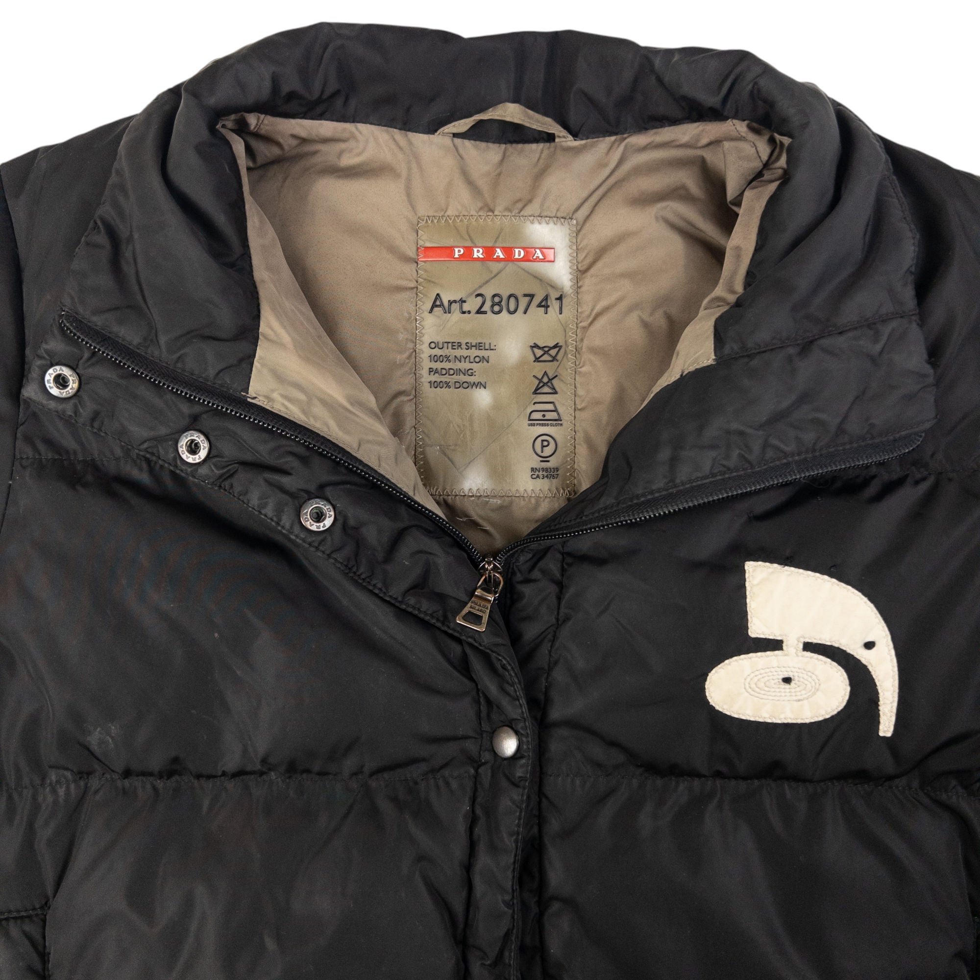 Vintage Prada Sport Zip Up Puffer Jacket Women's Size S