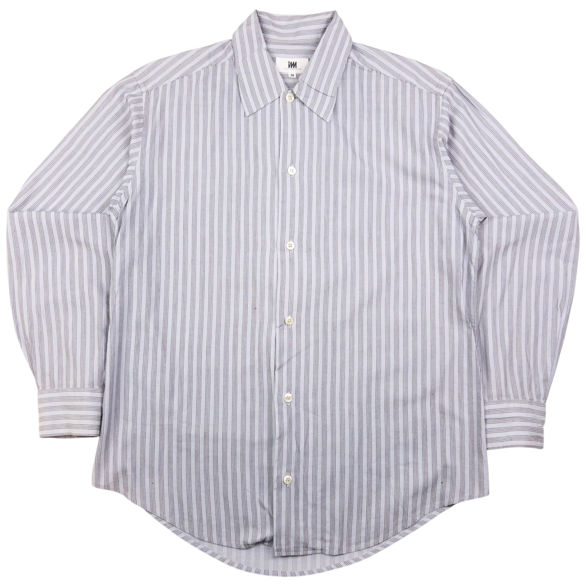Vintage Issey Miyake Striped Long Sleeve Button Up Shirt Size S