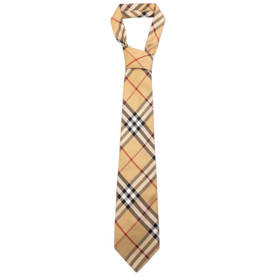 Vintage Burberry Nova Check Silk Tie