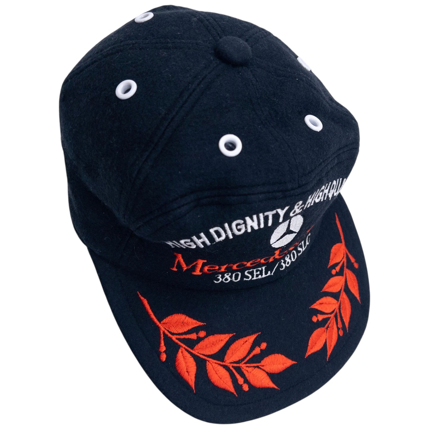 Vintage 80s Mercedes Benz Embroidered Wool Hat Size L