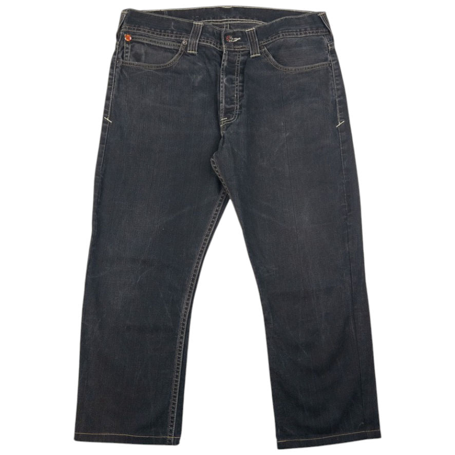 Vintage Puma X Evisu Double Gull Cropped Japanese Denim Jeans Size W36