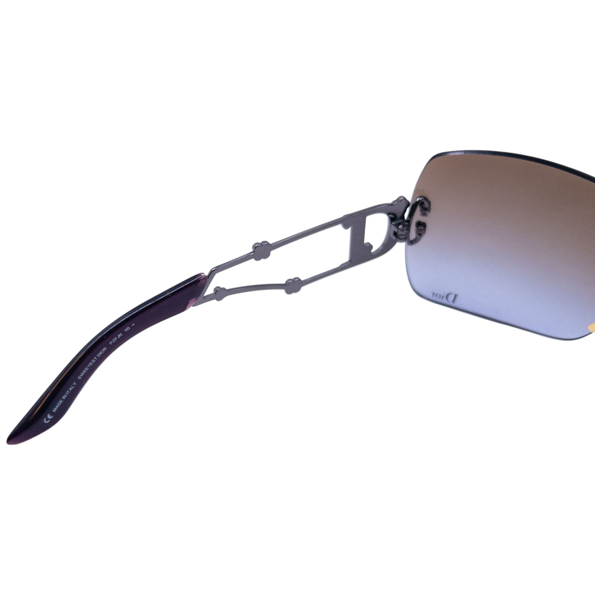 Vintage Dior Sweetest Flower Diamonte Rimless Sunglasses