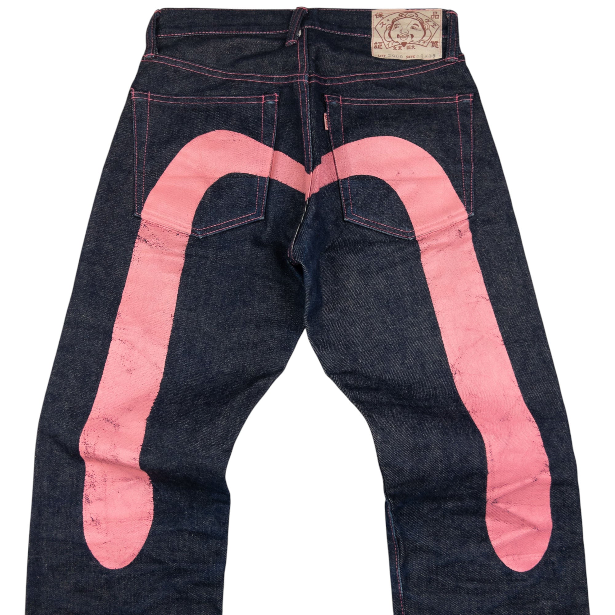 Vintage Evisu Painted Daicock Japanese Denim Jeans Size W28
