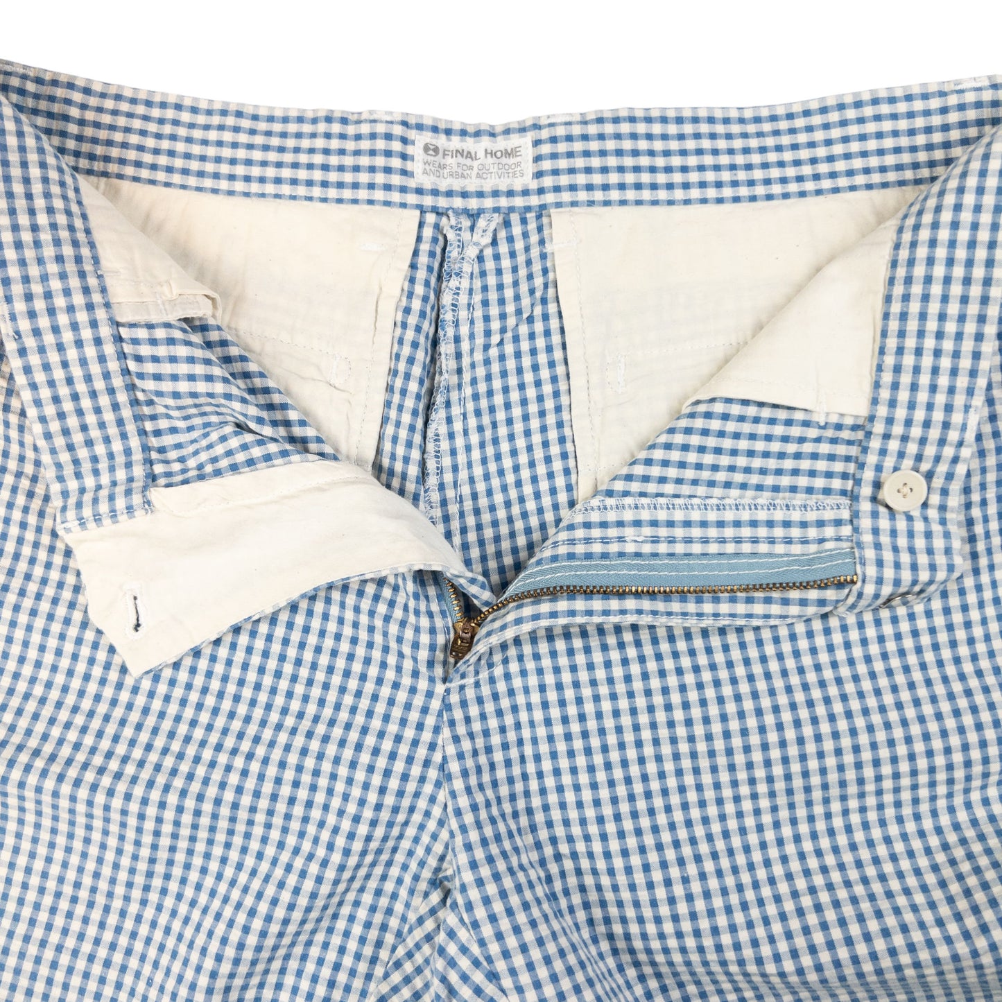 Vintage Final Home Gingham Check Trousers Size W34