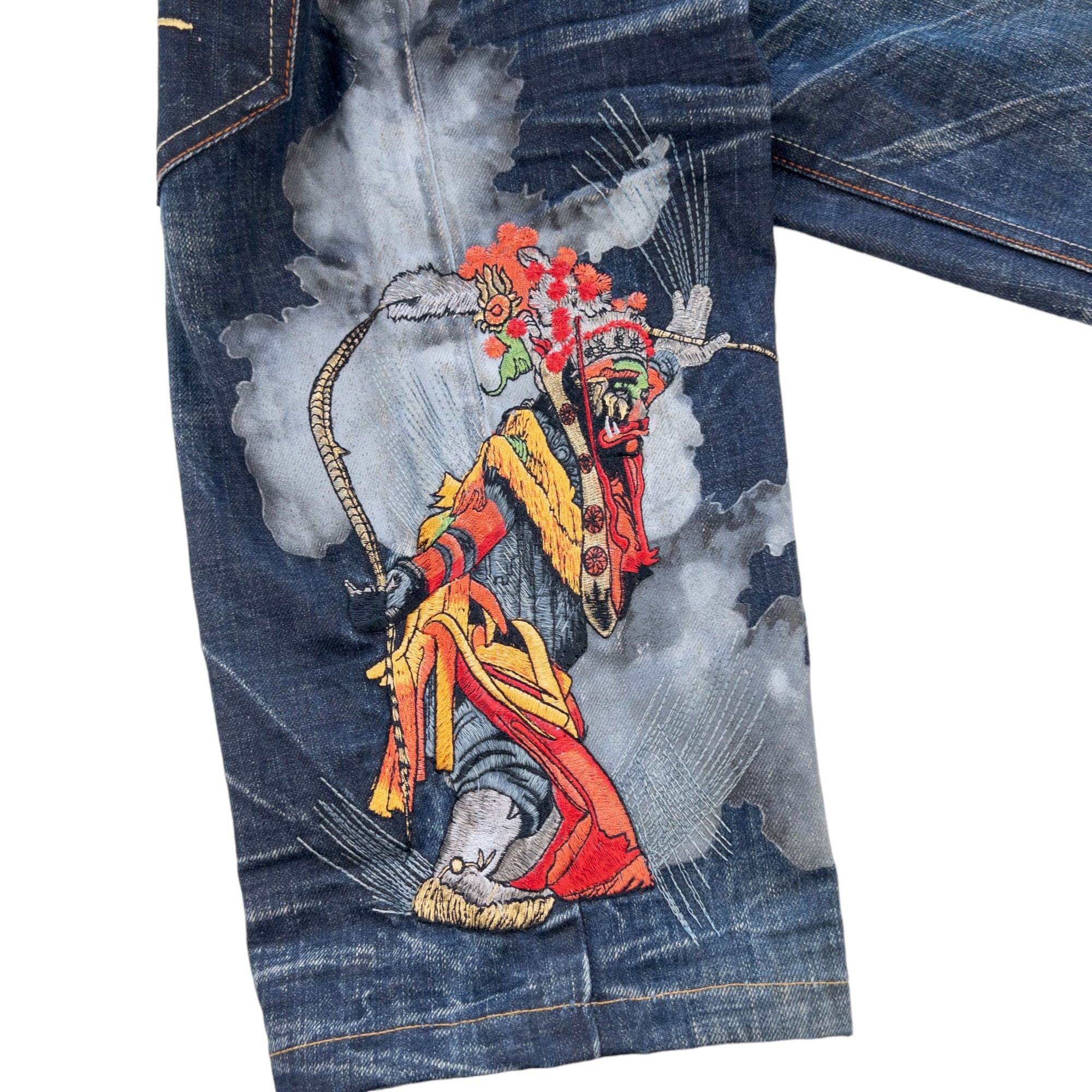 Vintage Geisha Japanese Denim Shorts Size W28