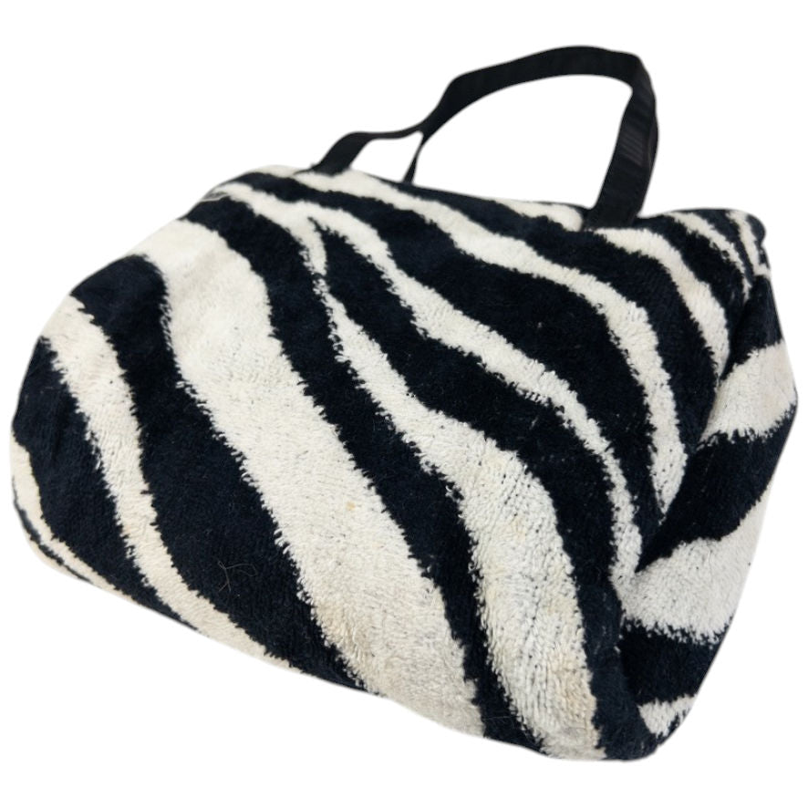 Vintage Dolce & Gabbana Mare Zebra Stripe Terry Cloth Shoulder Bag