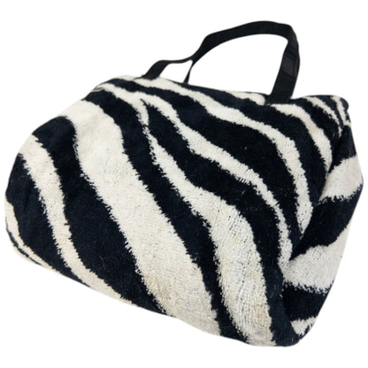 Vintage Dolce & Gabbana Mare Zebra Stripe Terry Cloth Shoulder Bag