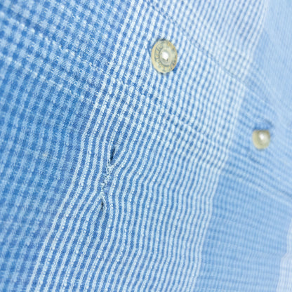 Vintage Alphanumeric Short Sleeve Button Up Shirt Size L
