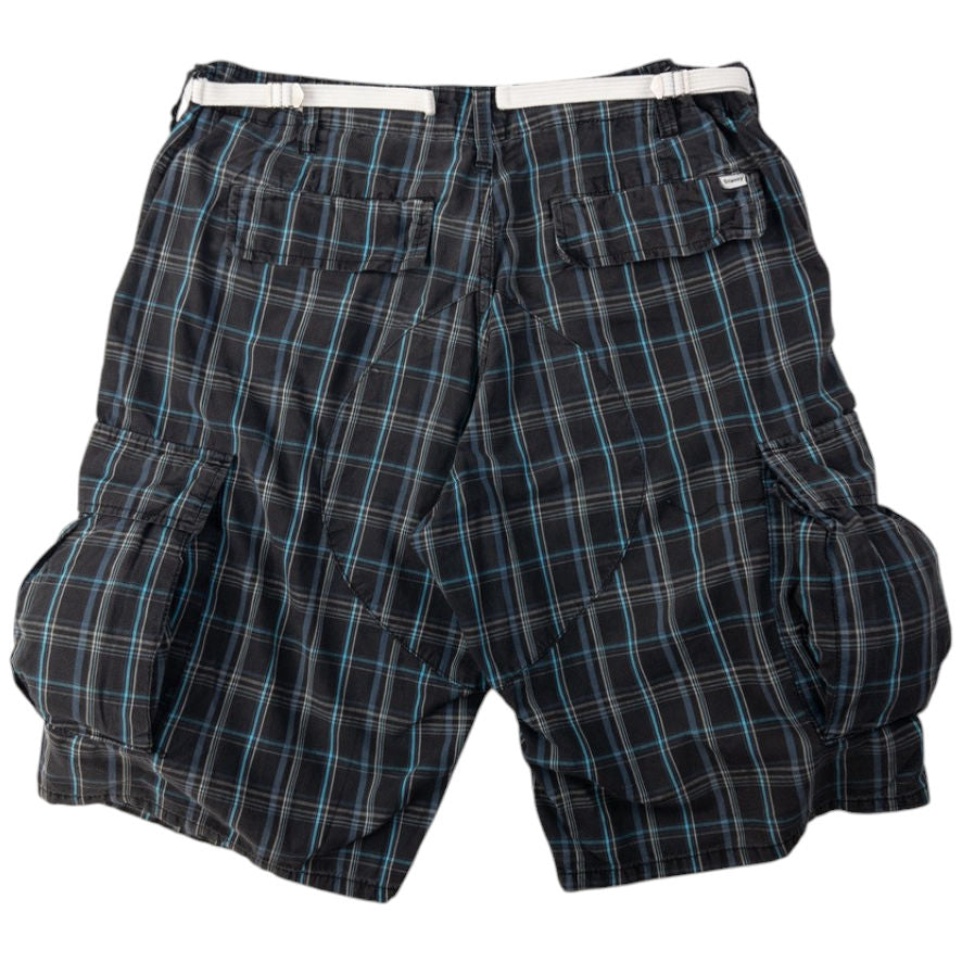Vintage Stussy Checked Cargo Shorts Size W35