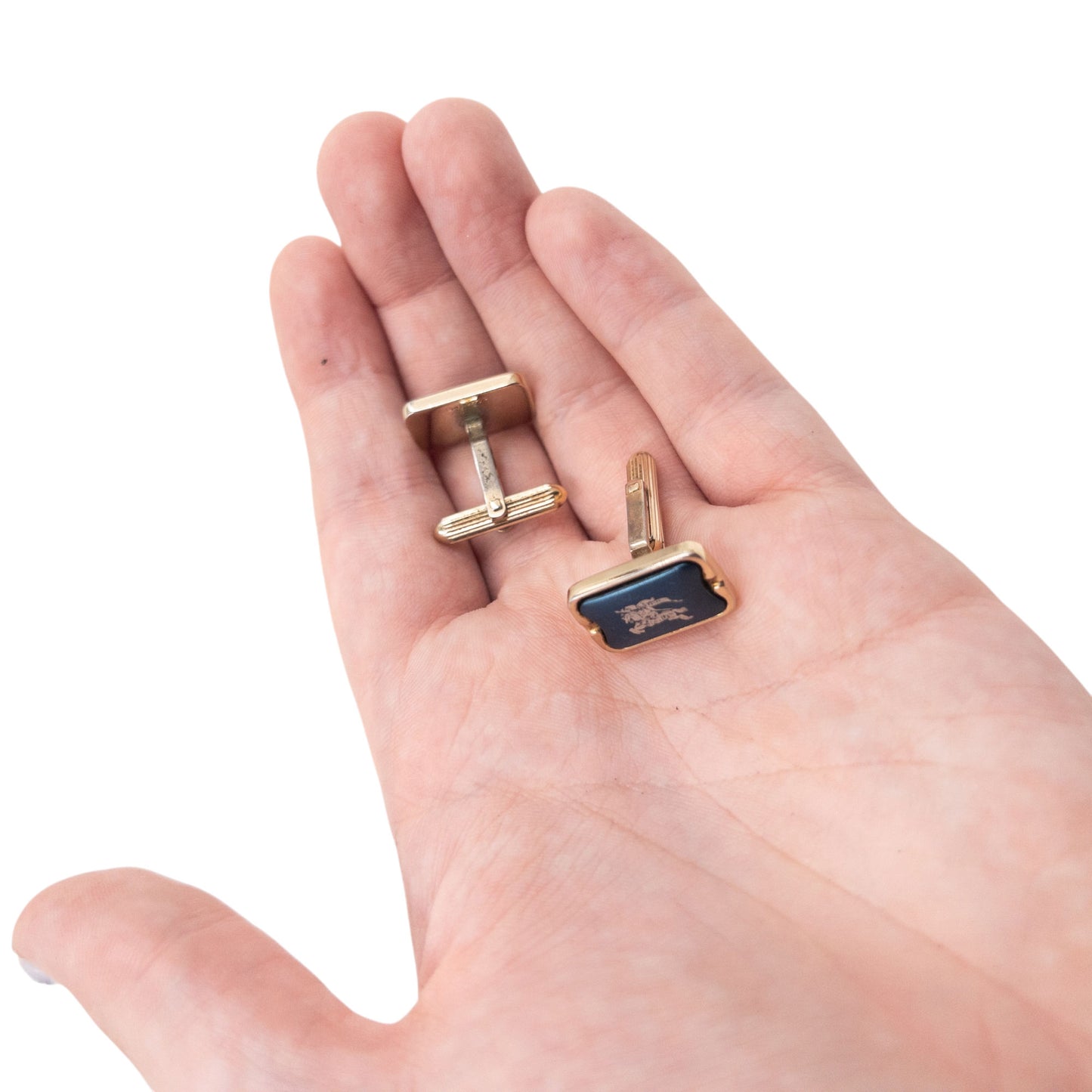 Vintage 2000s Burberry Logo Cuff Links