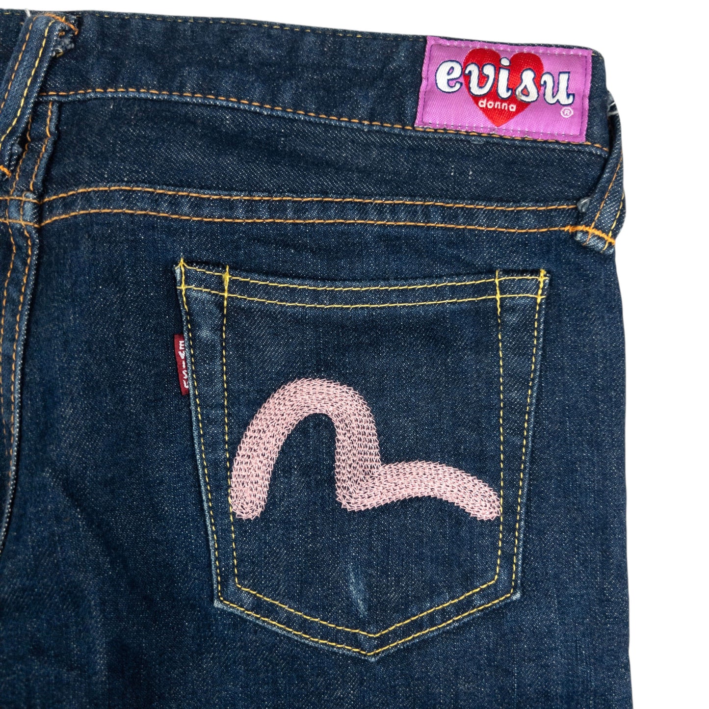 Vintage Evisu Donna Embroidered Japanese Denim Jeans Womens Size W32