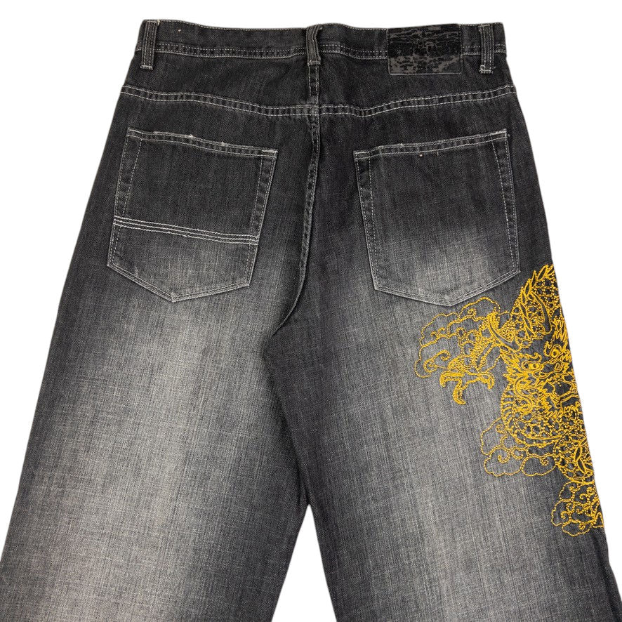 Vintage G-Unit Embroidered Dragon Denim Jeans Size W32