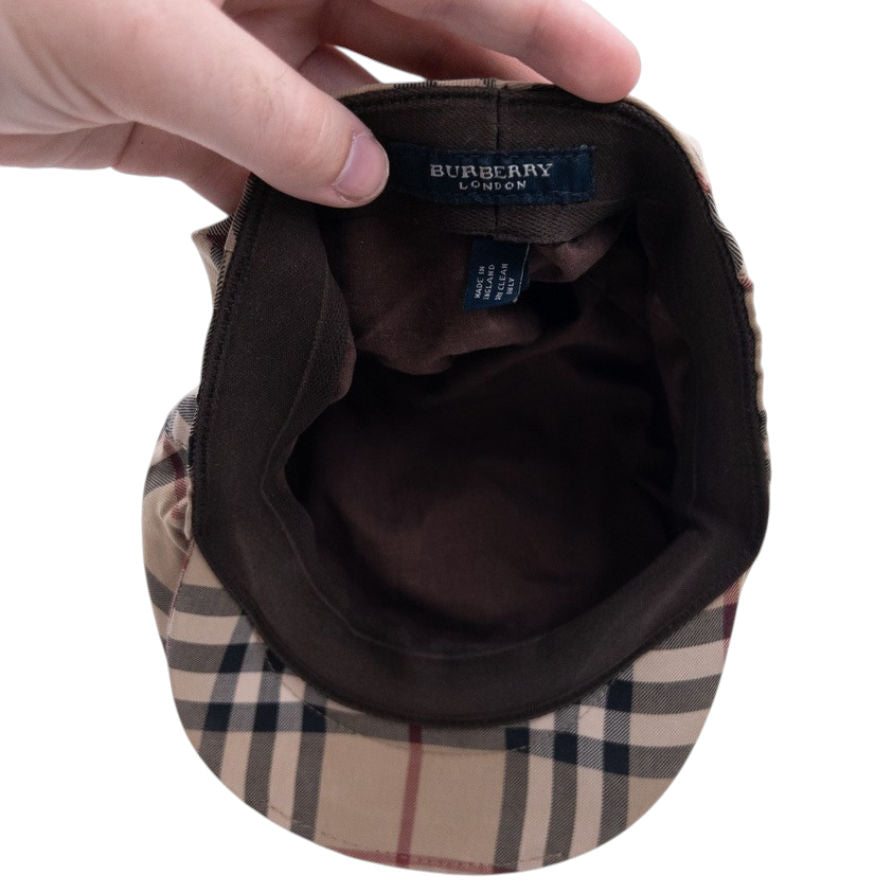 Vintage Burberry Nova Check Flat Cap