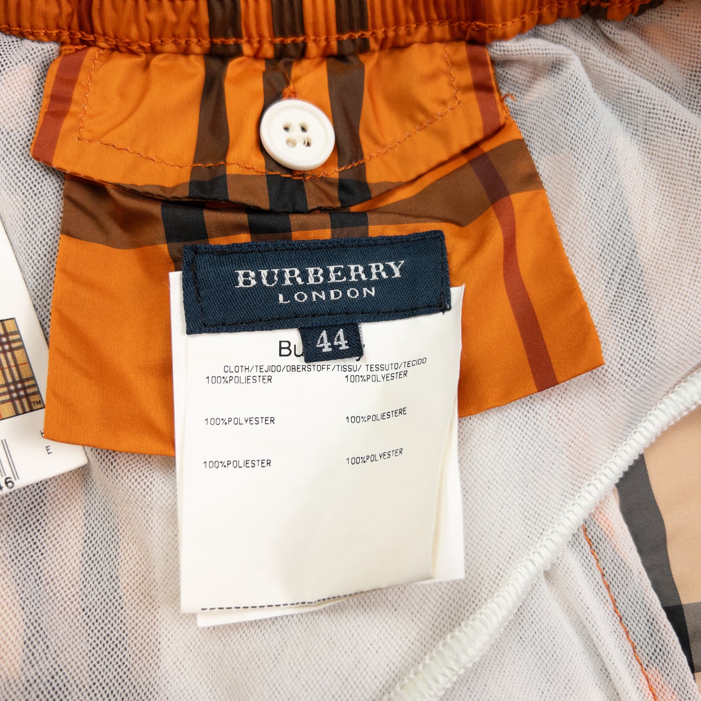 Vintage Burberry Nova Check Swim Shorts Size L
