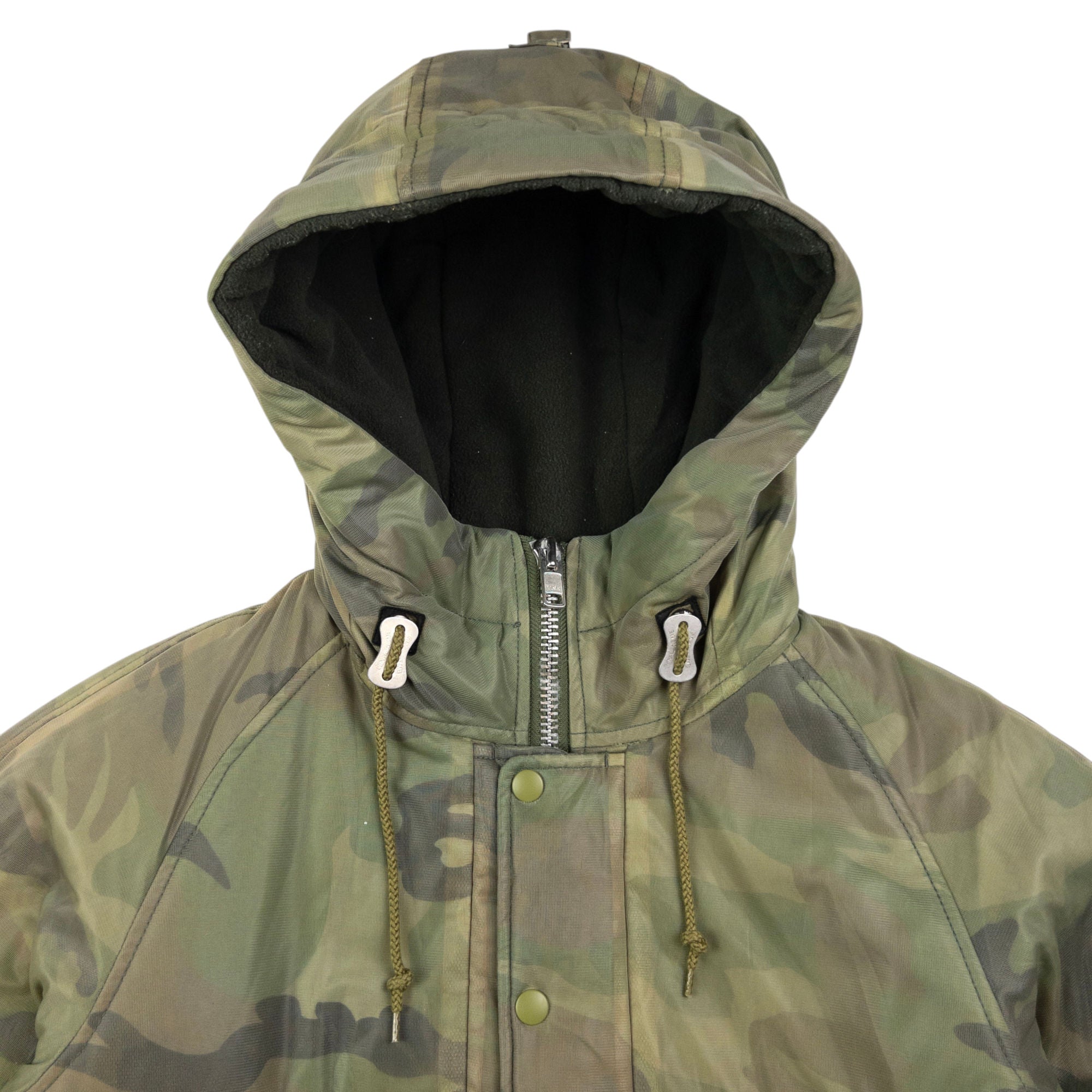 Vintage Final Home By Issey Miyake Fleece Lined Double Mesh Layer Camo Jacket Size S