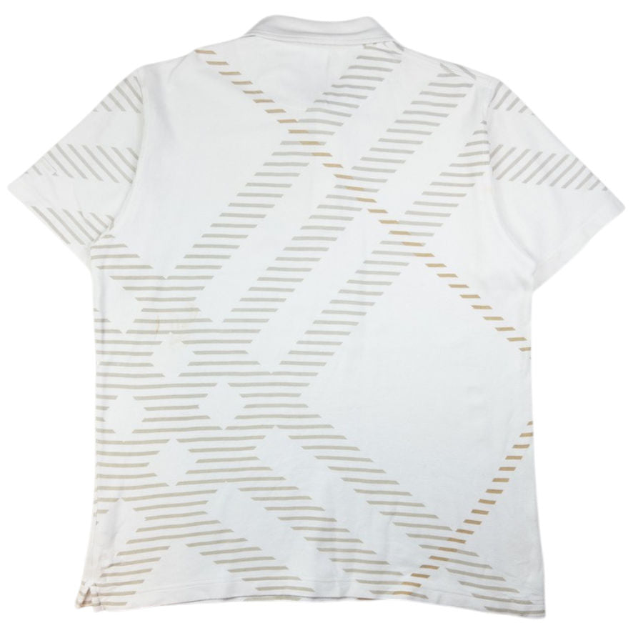 Vintage Burberry Nova Check Stripe Polo Shirt Size M