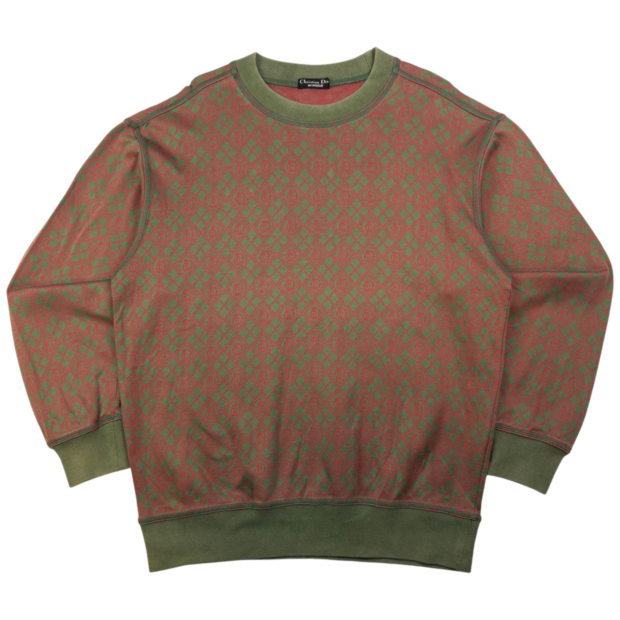 Vintage Dior Monsieur Monogram Argyle Sweatshirt Size M