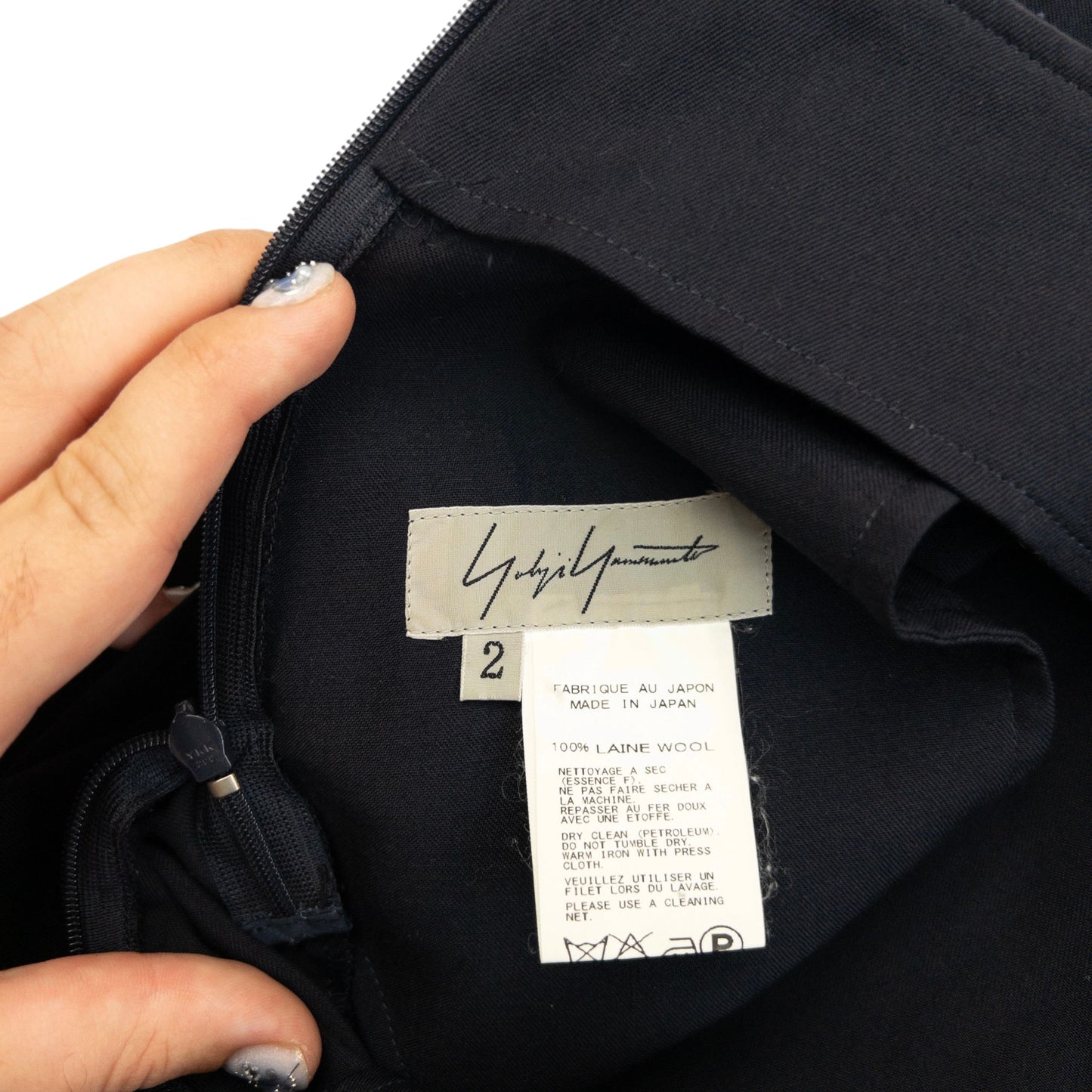 Vintage 2000s Yohji Yamamoto Wool Mini Skirt Size W27