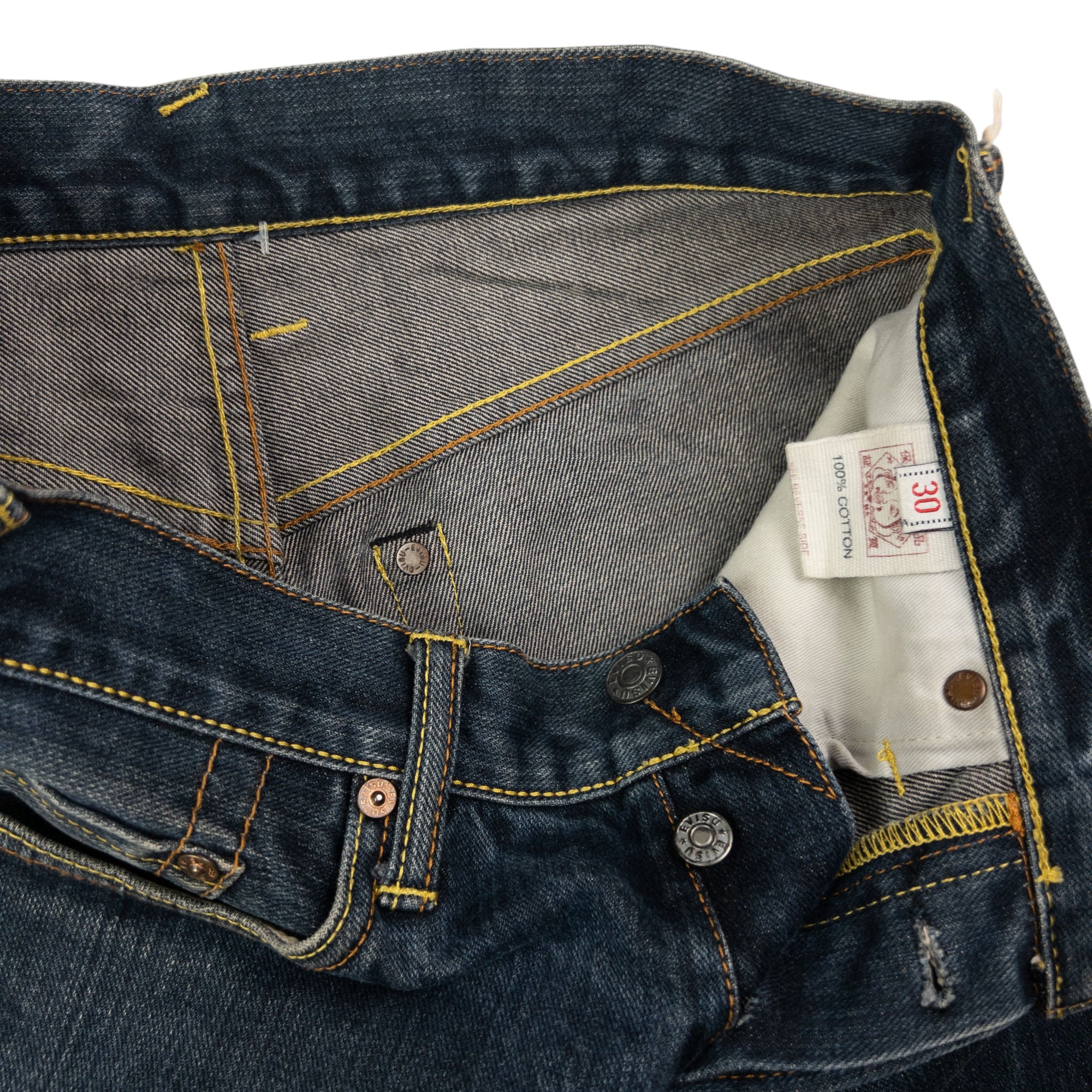 Vintage Evisu Double Gull Embroidered Japanese Denim Jeans Size W29