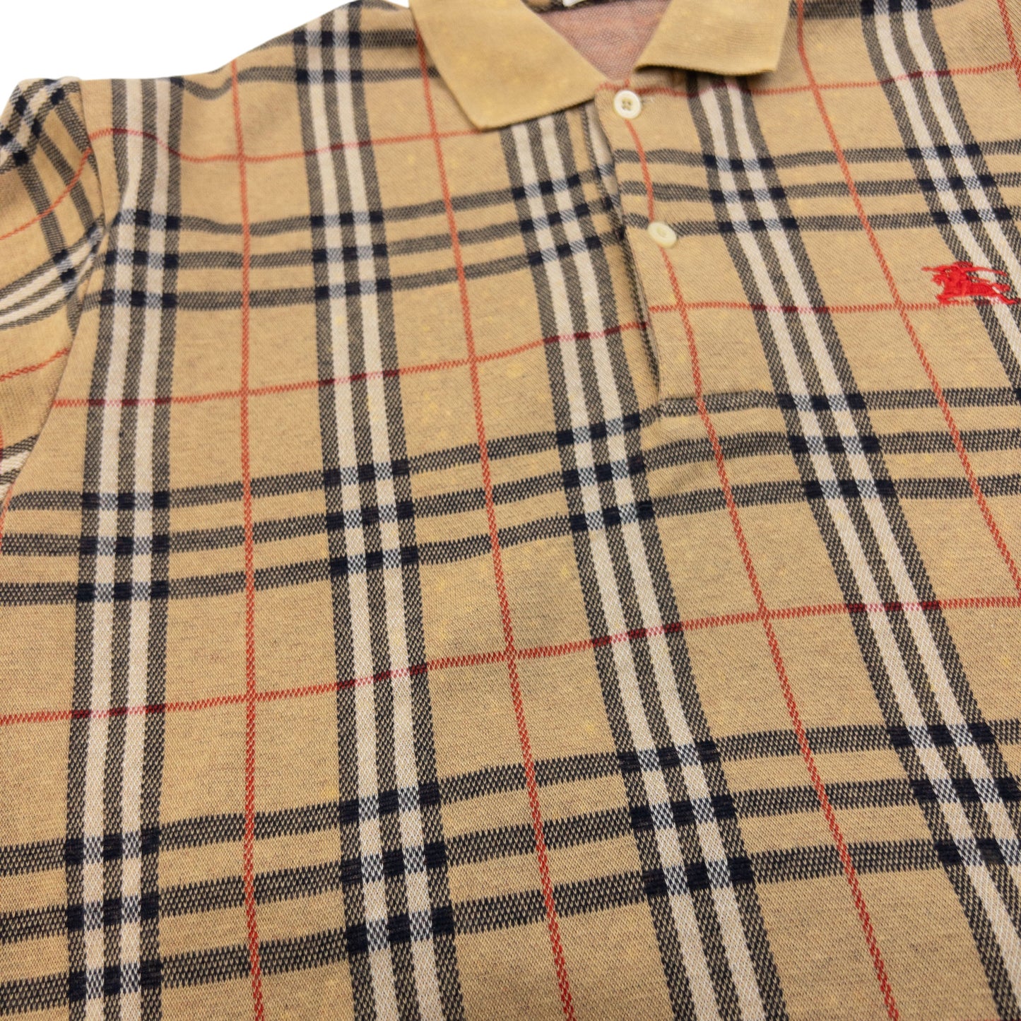 Vintage 90s Burberry Nova Check Polo Jumper Size M