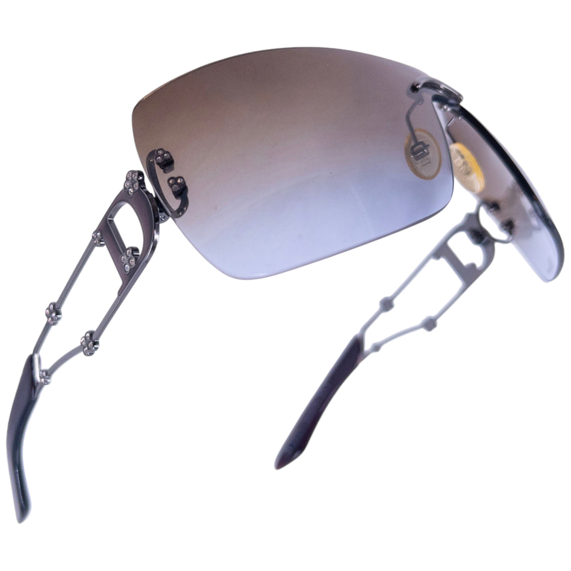 Vintage Dior Sweetest Flower Diamonte Rimless Sunglasses